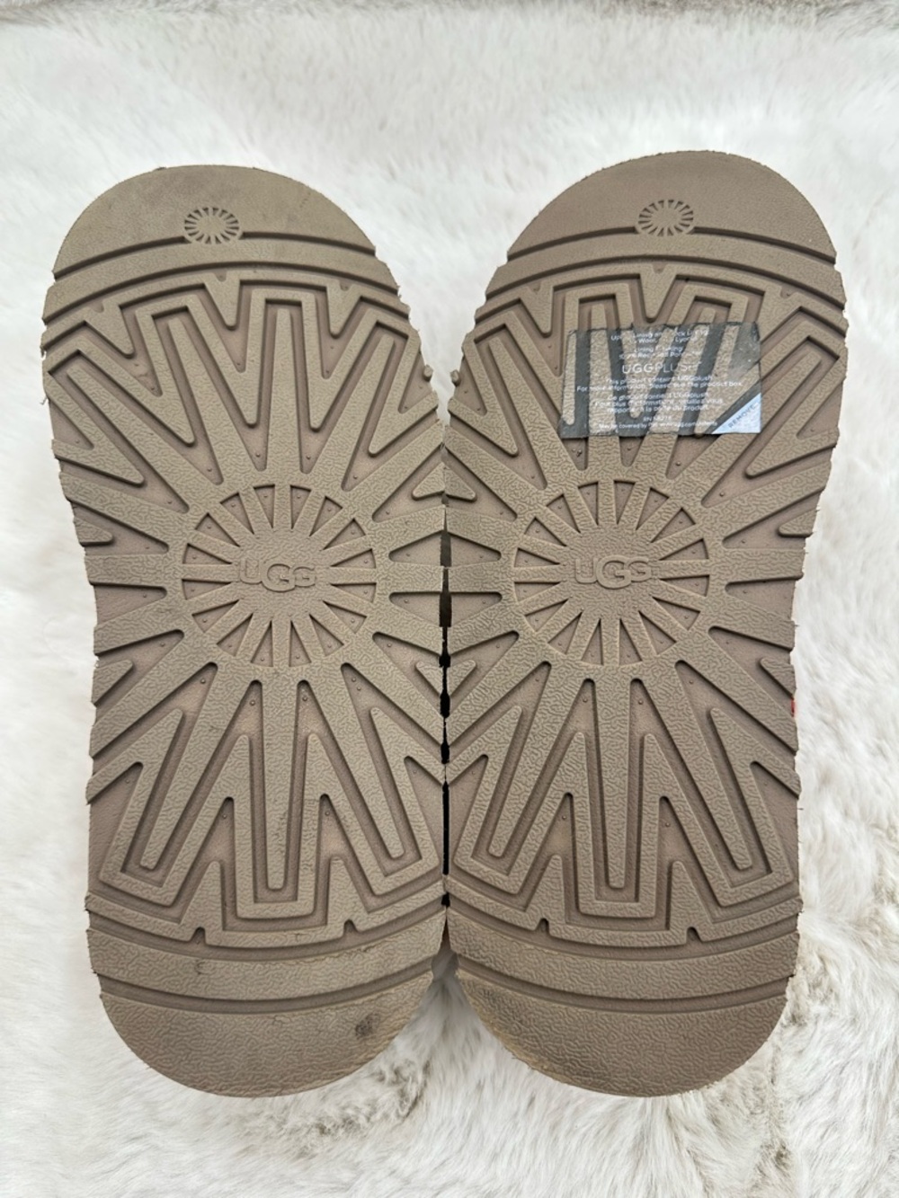 UGG Tazz Chestnut Platform Slippers Women size 7 Like New Cozy Clogs - Picture 11 of 14